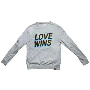 (NWOT)  C&A Love Wins Sweatshirt | Gray Unisex Small | LGBTQ+ Pride